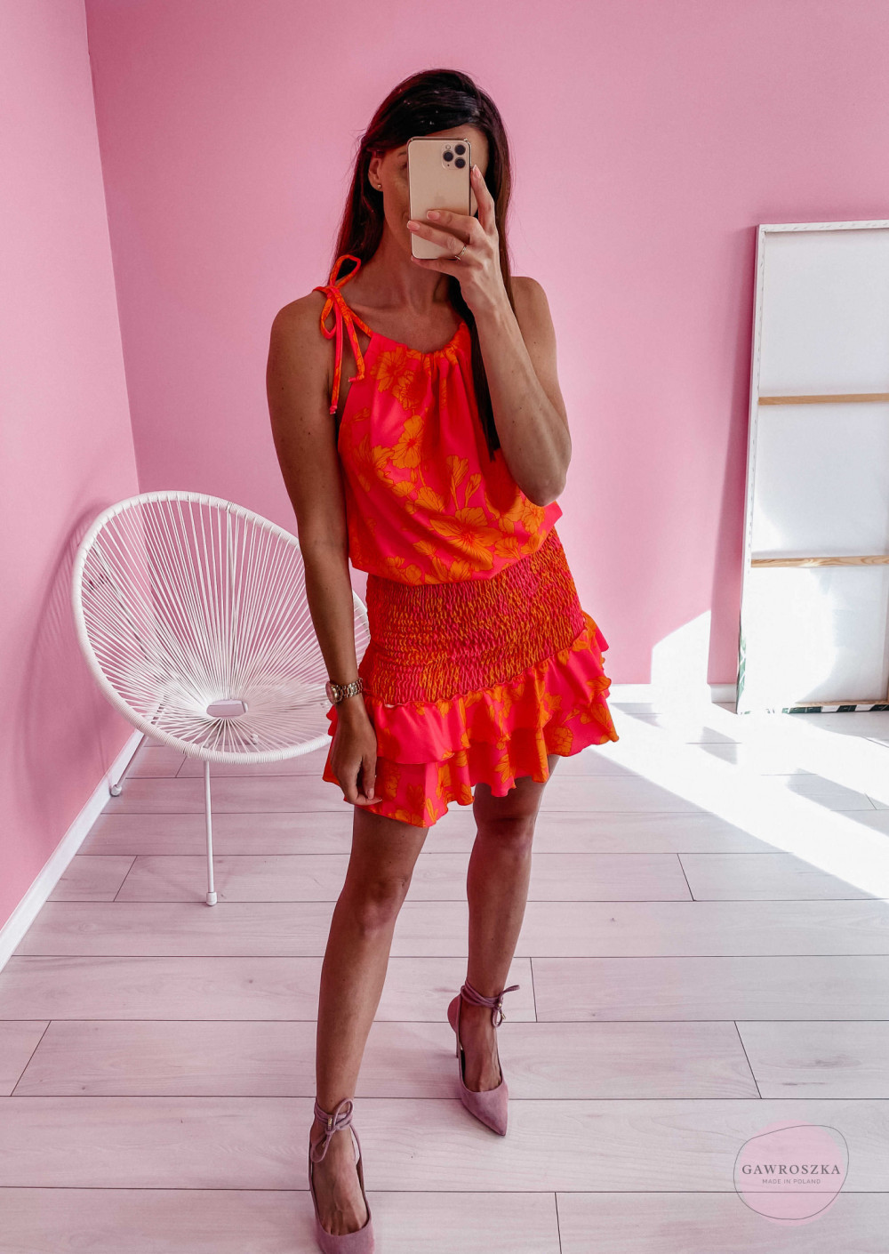 Sukienka Mia - pomarańczowa 1