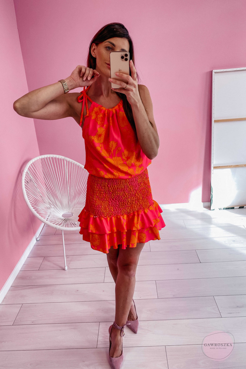 Sukienka Mia - pomarańczowa 6
