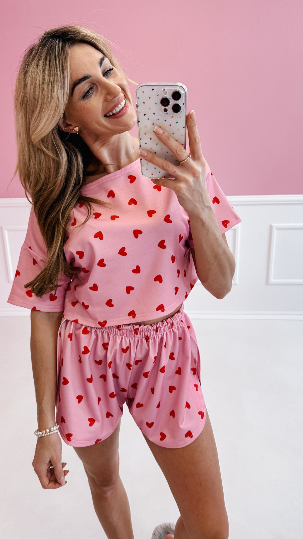 Piżamka - różowa w serduszka 5