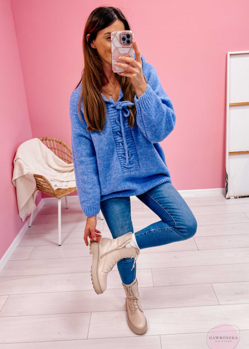 Sweter VERONICA - niebieski