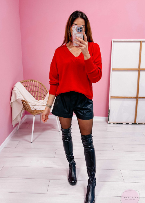 Bluzka sweterkowa Gisele - czerwona