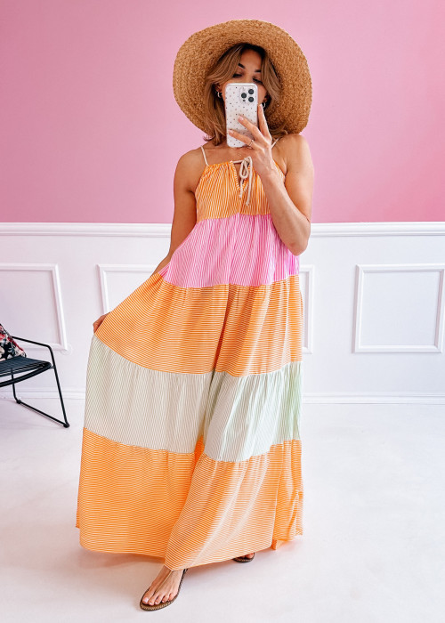 Sukienka Maxi Summer - pomarańczowa