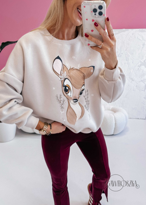 Bluza Sweet Bambi - beżowa