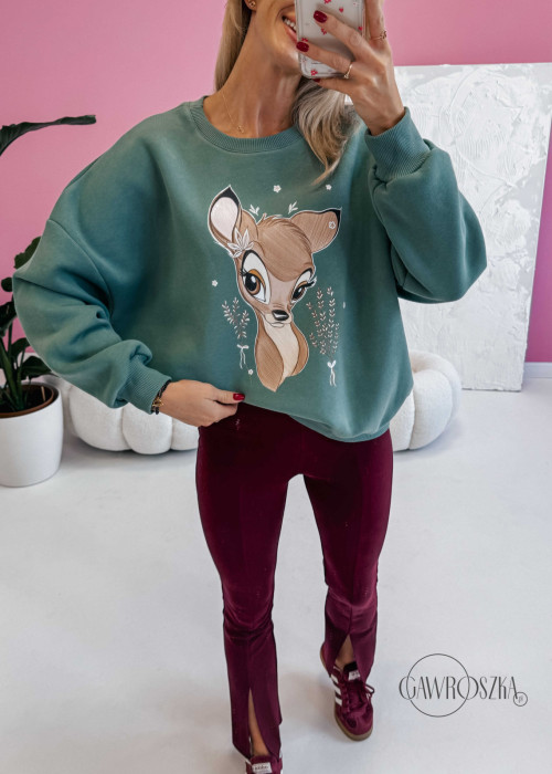 Bluza Sweet Bambi - pistacja