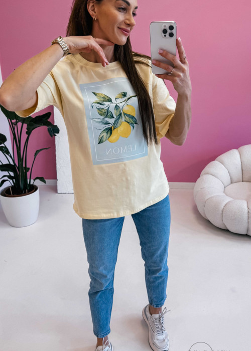 T-shirt z krótkim rękawem Lemon - żółty