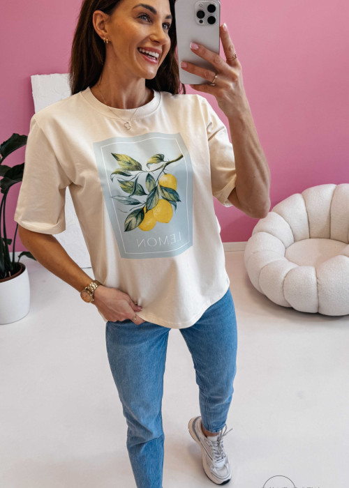 T-shirt z krótkim rękawem Lemon - wanilia