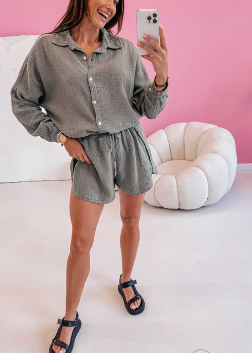 Komplet muślinowy Chic II - khaki