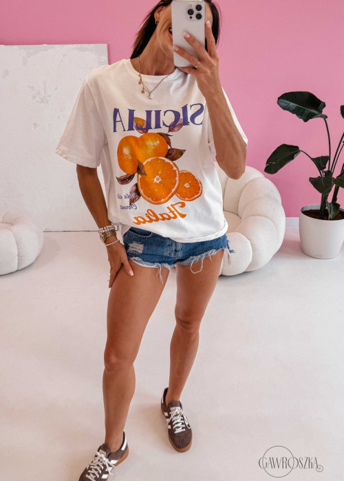 T-shirt biały - Sicilia