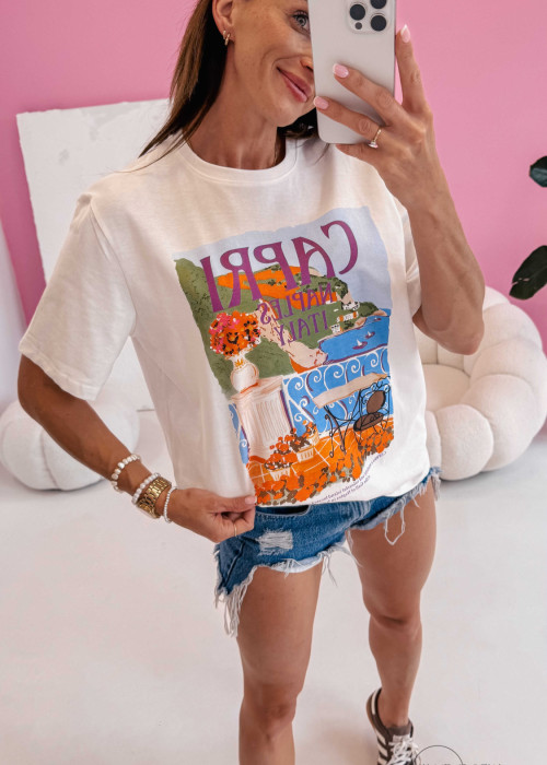 T-shirt biały - Capri