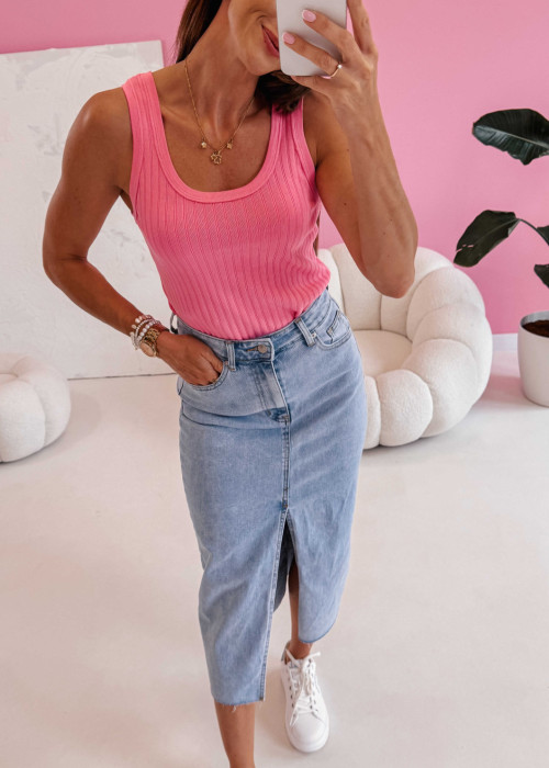 Spódnica jeansowa midi - jasny jeans