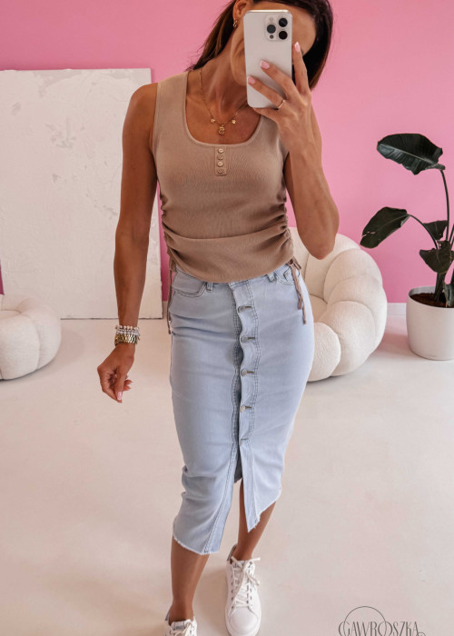Top Gabriela guziczki - beżowy