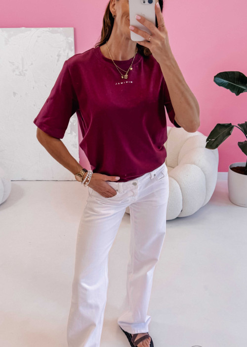 T-shirt Minimal - burgund