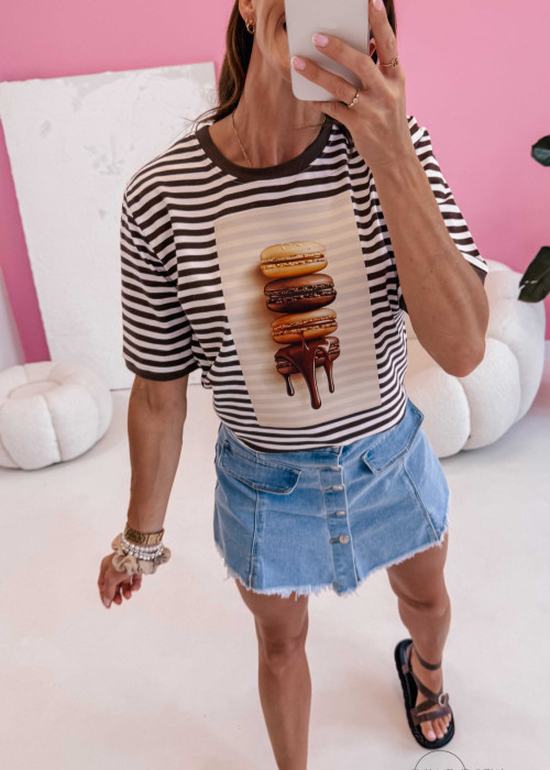 T-shirt makaroniki - czekoladowe paseczki