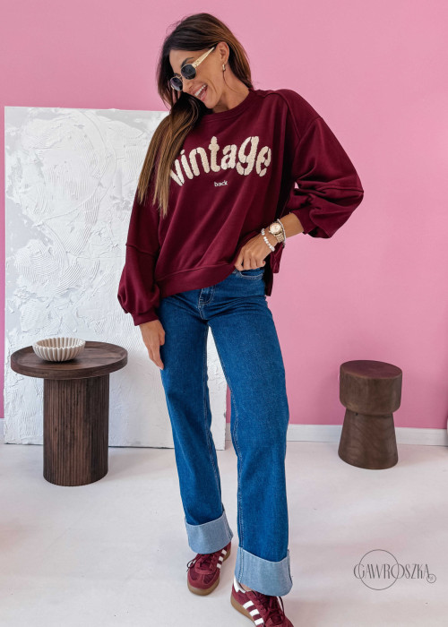 Bluza Vintage - bordowa